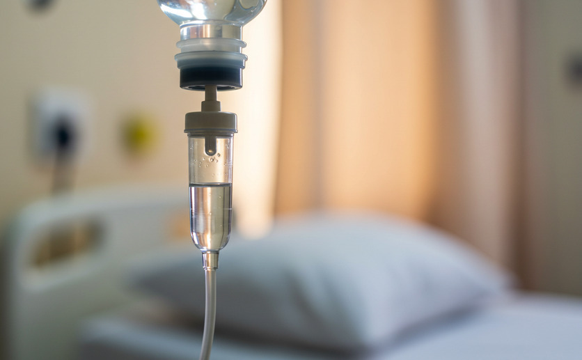 病室と点滴