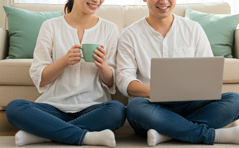 相談する夫婦のイメージ