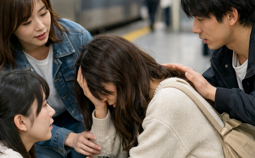 駅での体調不良